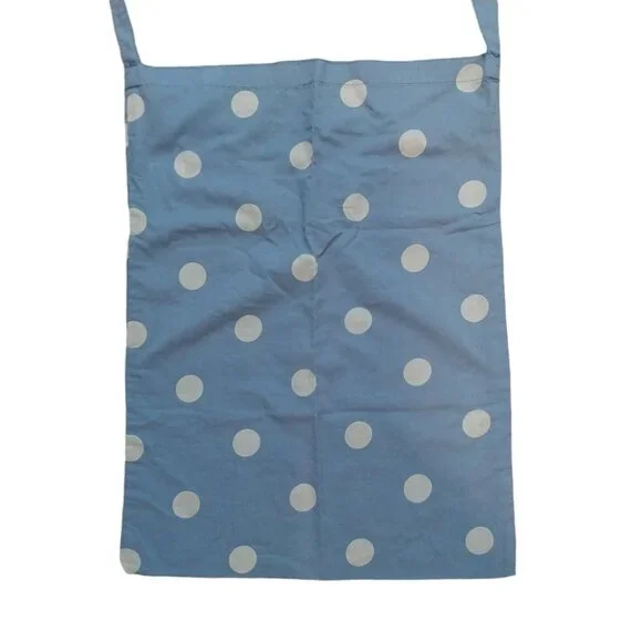 April Cornell Blue Polka Dot Tote Bag Cotton Boho Cottagecore Eco Friendly - Picture 3 of 5